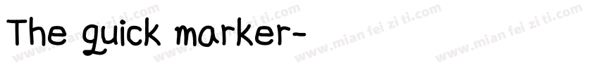 The quick marker字体转换